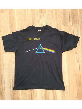 Vintage 1996 Pink Floyd Dark Side of the Moon T-Shirt 90s Size XL DoubleSided